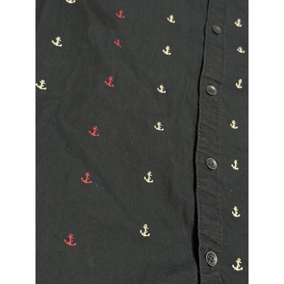 Denim & Flower‎ Men’s Ricky Singh Short Sleeve Shirt Size Medium anchors - Picture 9 of 9